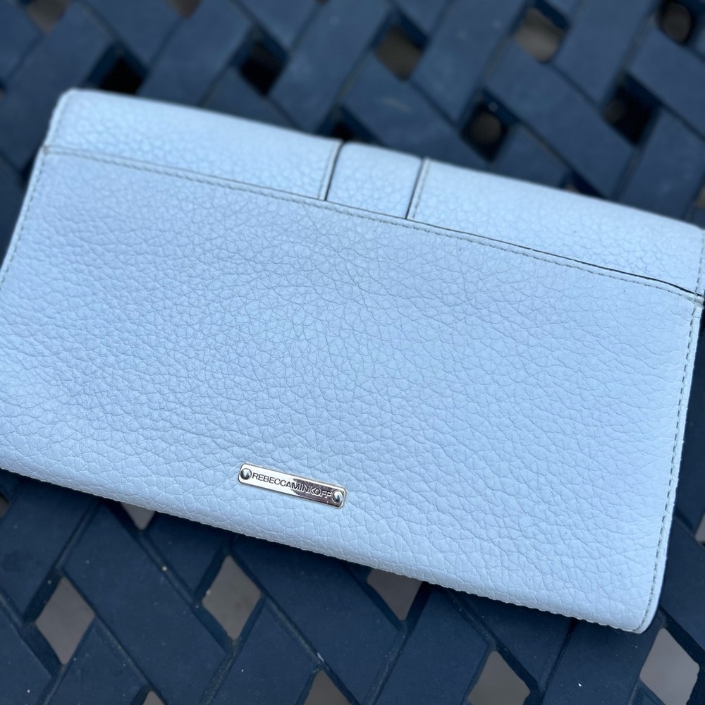 Rebecca Minkoff Women’s Genuine Leather White Studded Clutch Purse Wallet - Picture 11 of 14